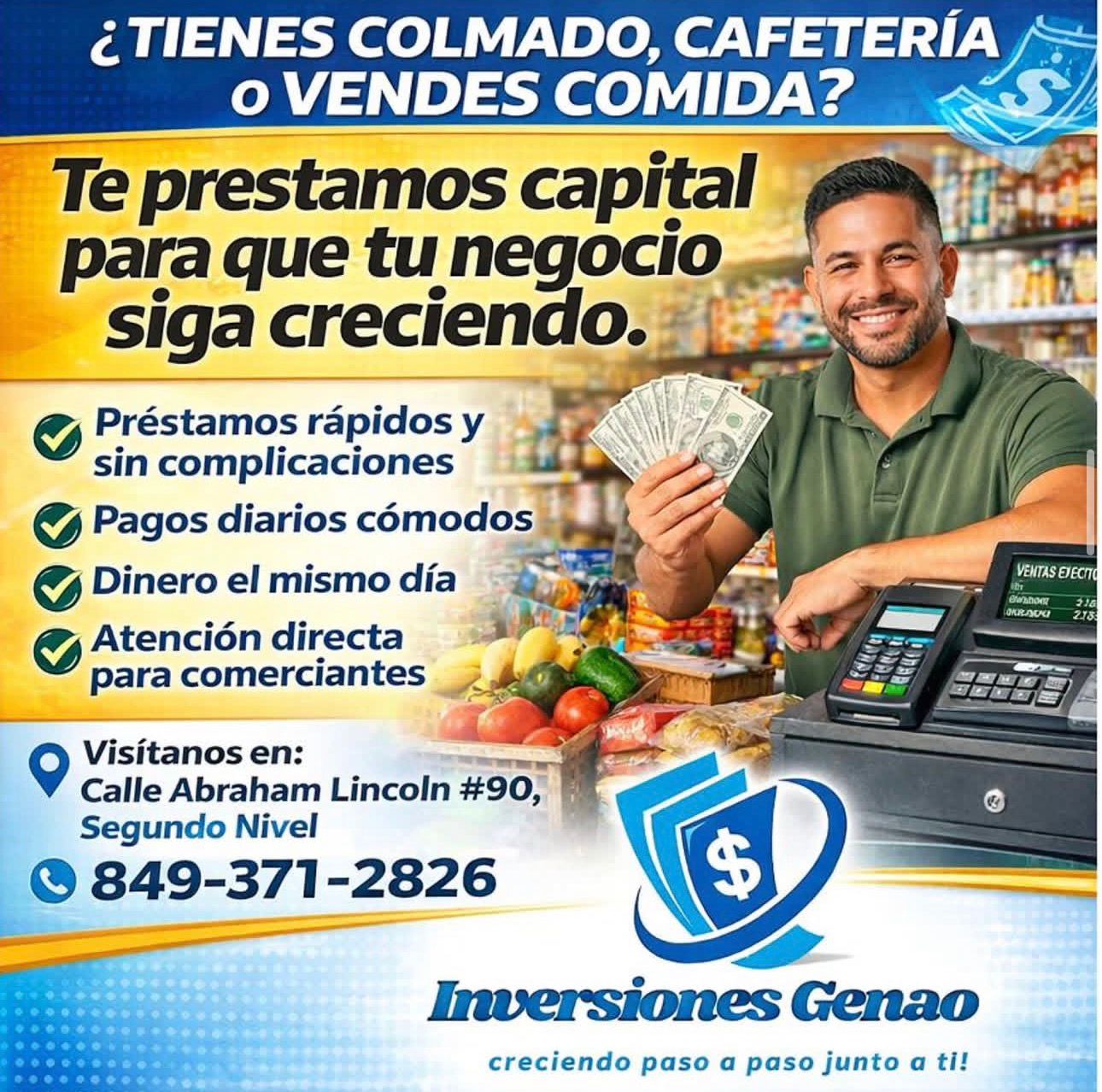 Préstamos para colmados, cafeterías y vendedores de comida